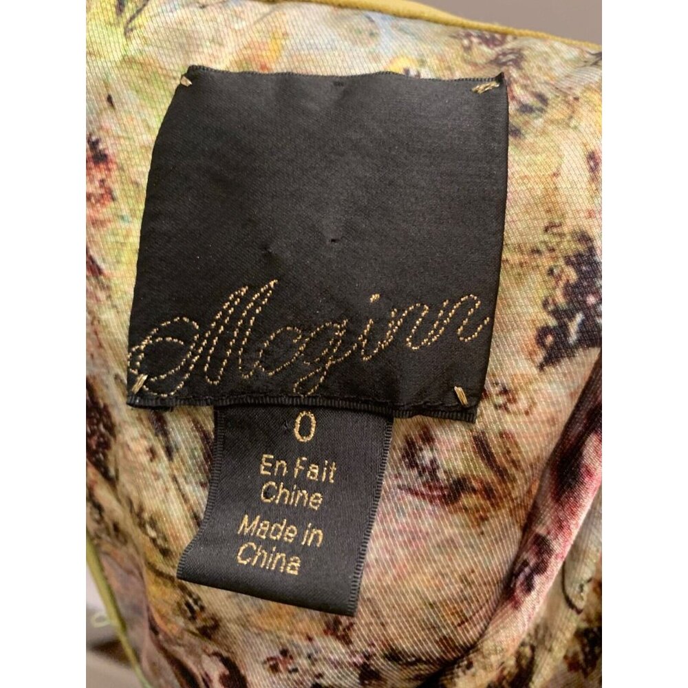 McGinn Anthro Strapless Dress Sz 0 Cooling Magma Watercolor Artsy Cocktail Party - Picture 7 of 7